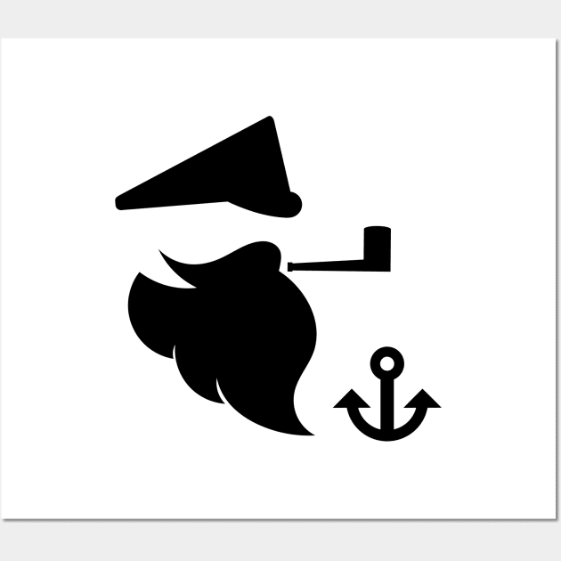 Sea captain with a smoking pipe Wall Art by SooperYela